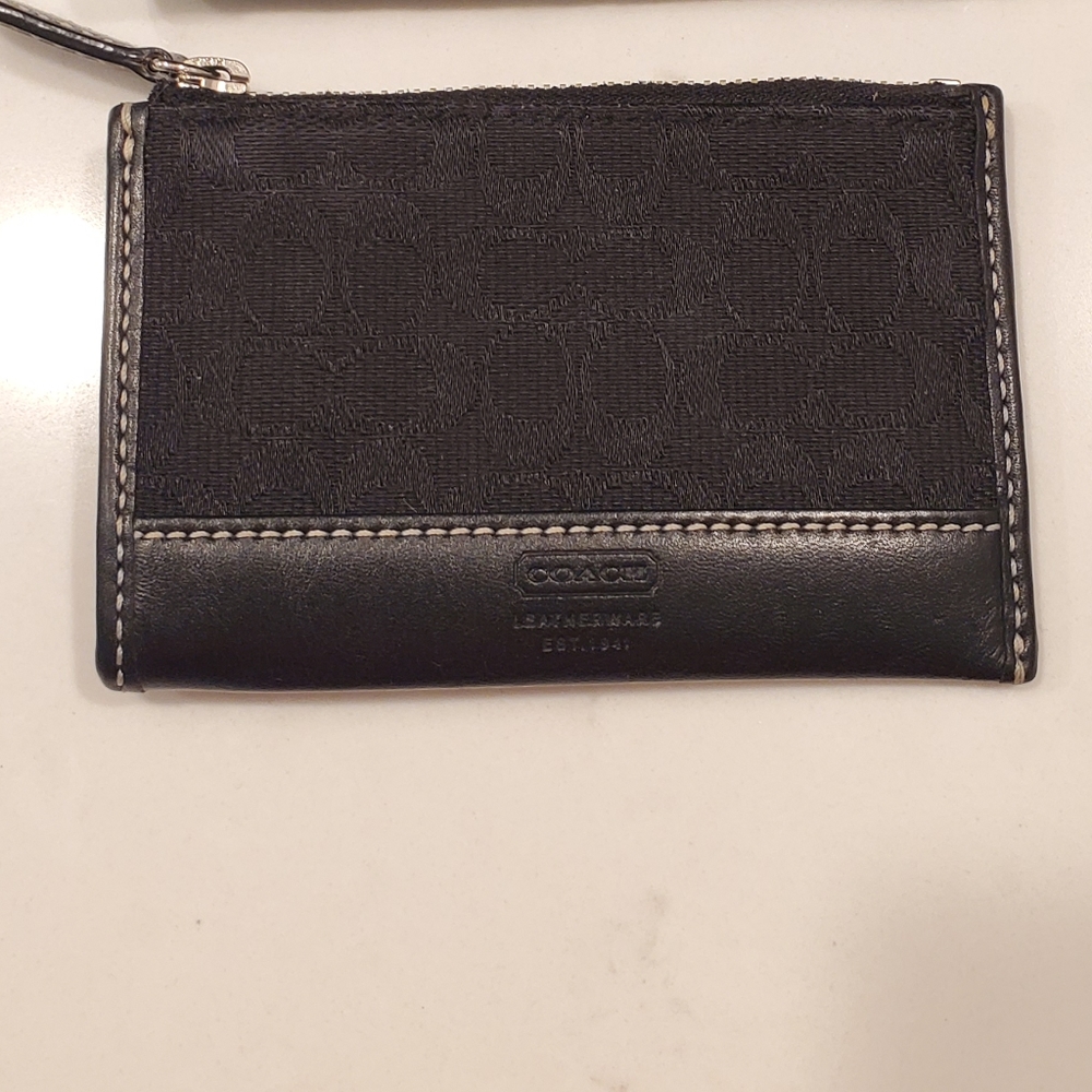 Coach card case keychain